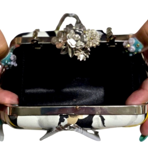 R.S.V.P. Floral Rsvp Hard
Clutch Bag with Chain Strap